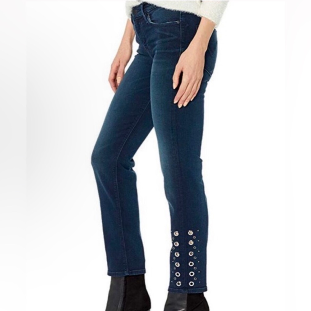 Dark wash cropped jeans Hudson Nico cigarette with grommets size 26